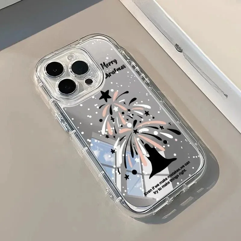 

Cute Christmas Tree Mirror Phone Case For OPPO Reno 15 14 13 11 10 9 8 8T 8Z 7Z 8 7 Lite 6 5 4 SE Pro 5G 4G Cartoon Cover