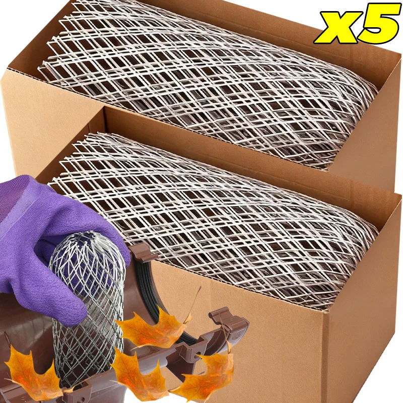 

Leaf-blocking Filter Gutter Drain Pipe Cover Downpipe Mud Trap Flexible FIlter Metal Mesh Anti Clogging Pipeline Cleaning Tools