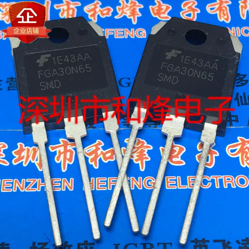 Free shipping  FGA30N65SMD  TO-3P 650V 30A       10PCS