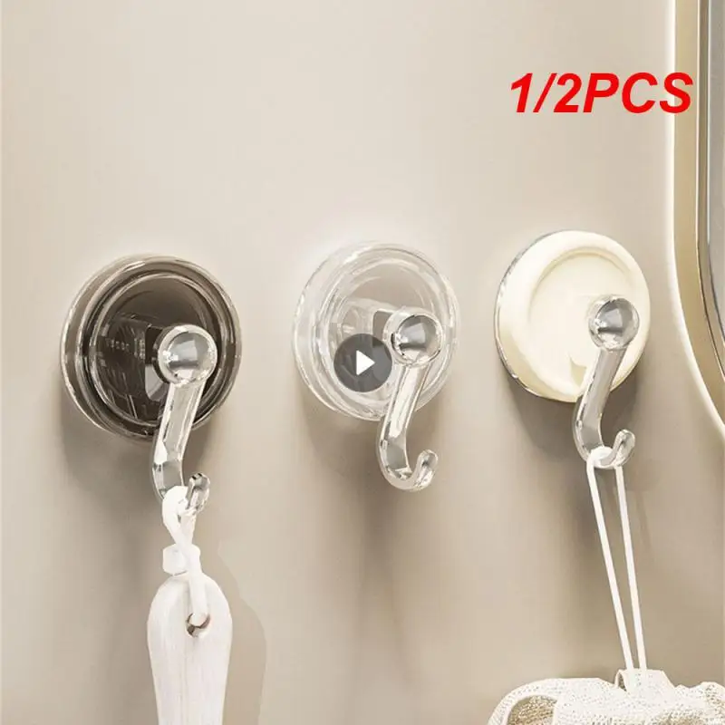 

1/2PCS Stylish And Modern Traceless Suction Cup Hook Durable And Reliable Space Saving Towel Rack