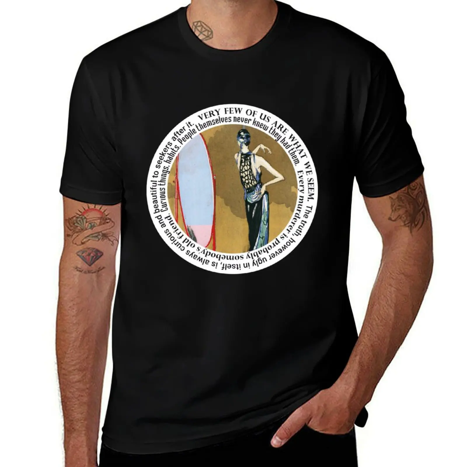 

Agatha Christie quotes Very few of us are what we seem T-Shirt Big Size Crew Neck T-Shirt