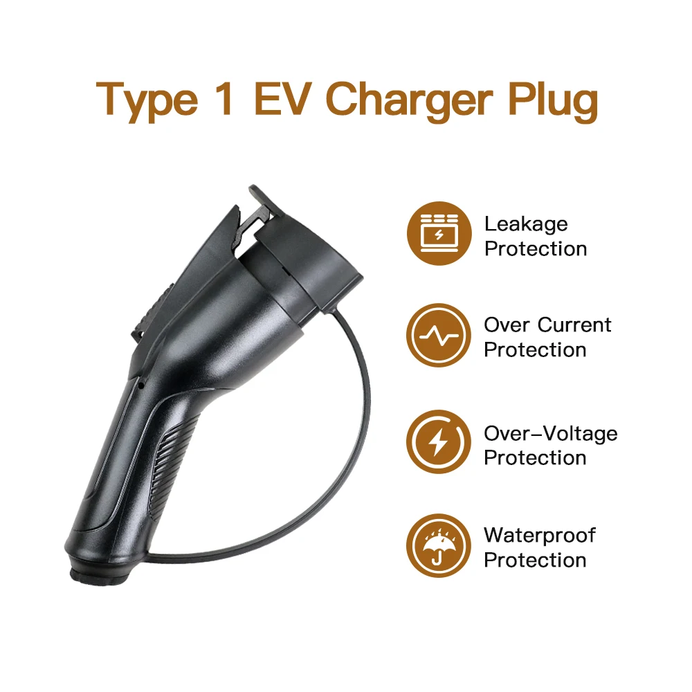 ERDAN  EVSE Wallbox 16A EV Charger Plug SAE J1772 Connector Type 1 3.5KW 32A 7KW for Electric Car Vehicle Charging Station