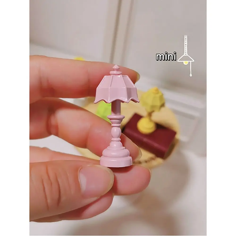 Trendy Miniatures 1:12 Dollhouse Mini Desk Lamp Colorful Delicate Dollhouse Accessories Toy for Children