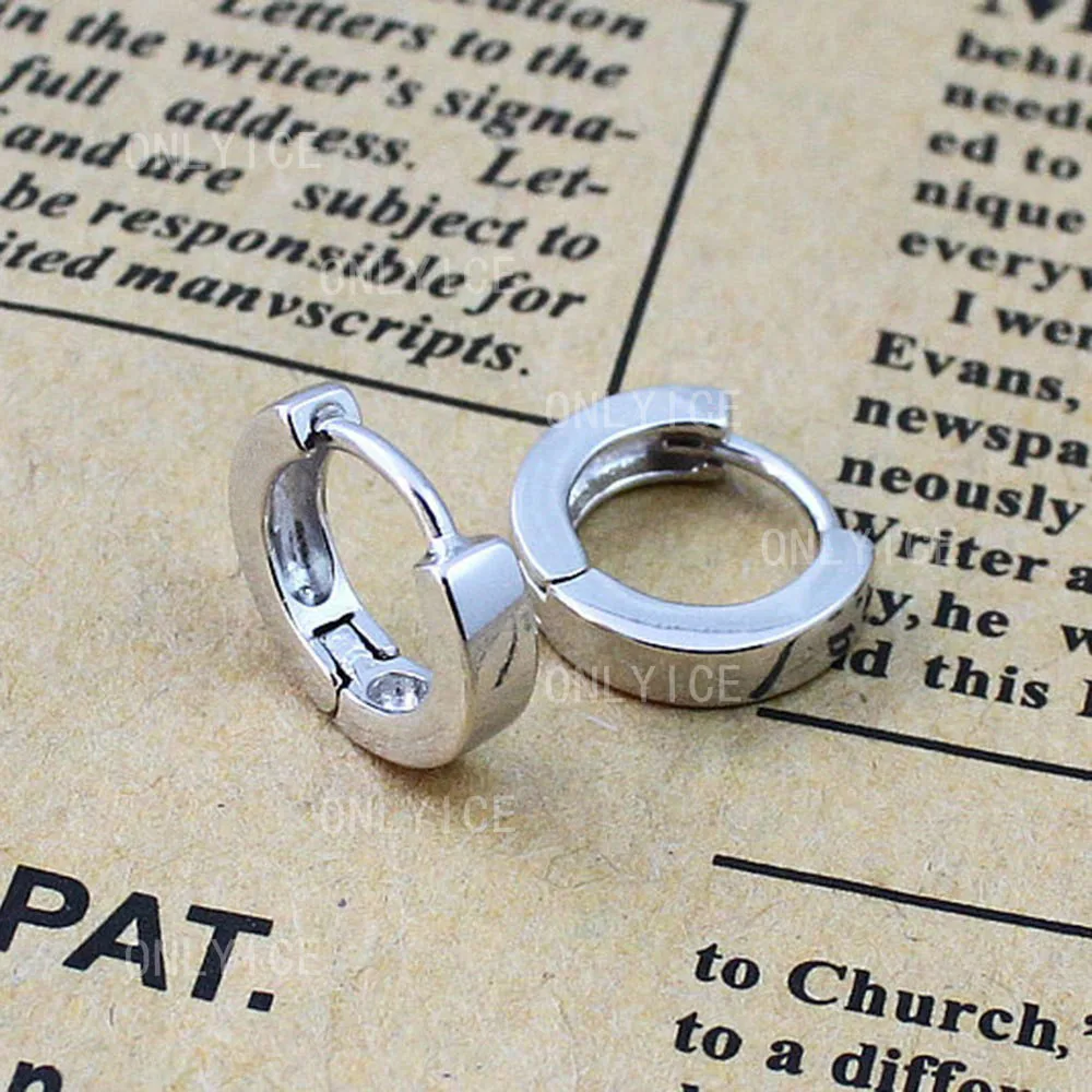 

925 Sterling Silver Simple Round Hoop Earrings For Women Wedding Engagement Party Jewelry Accessories