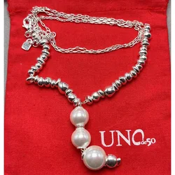 2023 UNOde50 Hot Selling Fashion Trend in Europe and America Exquisite Pearl Necklace Women's Romantic Jewelry Gift Bag