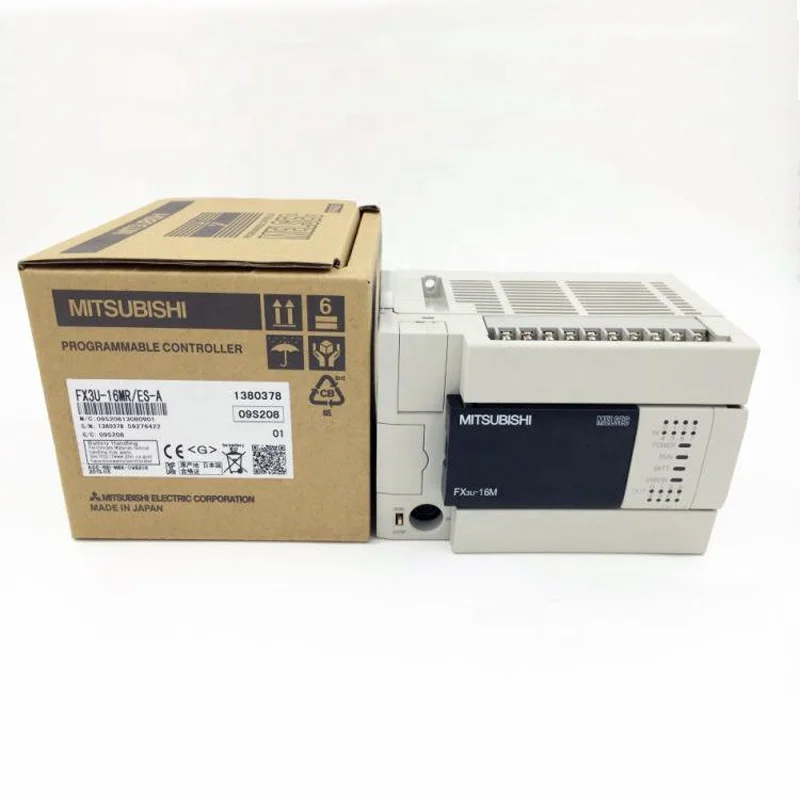 PLC MELSEC-F سلسلة FX3UC FX3U 16MR 32 48 64mt Mr 80 128 MT FX3U-16MT/ES-A وحدات تحكم قابلة للبرمجة