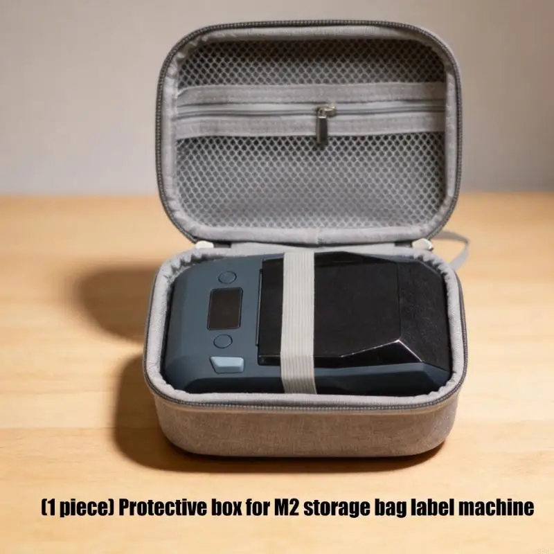 Protective Case for NIIMBOT M2Label Maker Machine Shockproof EVA Fabric Bag Storage Box with Customize Fit Interior 896C