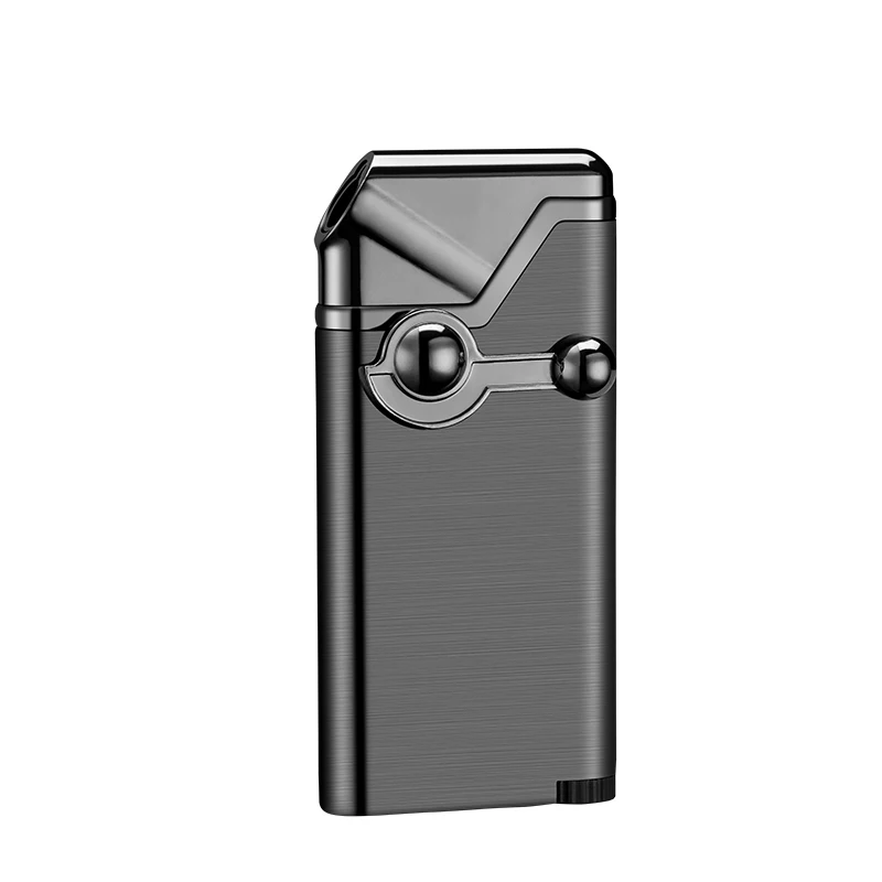 New Oblique Fire Port Ignition Windproof Metal Lighter Cigarette Cigar Butane Gas Men\'s Gadget Blue Flame Straight Jet Lighter