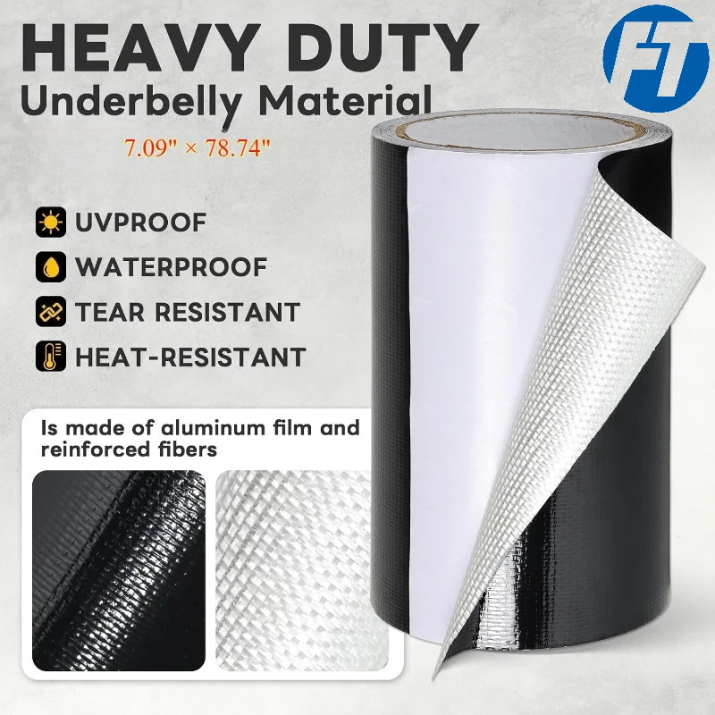 18cmx2M RV Underbelly Tape Heavy Duty Waterproof Heat Resistant Repair Tape for Camper Trailer Awning Roof and Outdoor Sealing