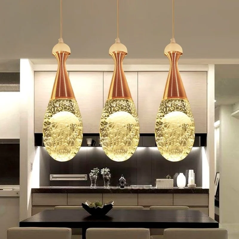 Restaurant Light Luxury Crystal Art Chandelier Bar Bedside Window Modern Minimalist Duplex Building Hollow Chandelier