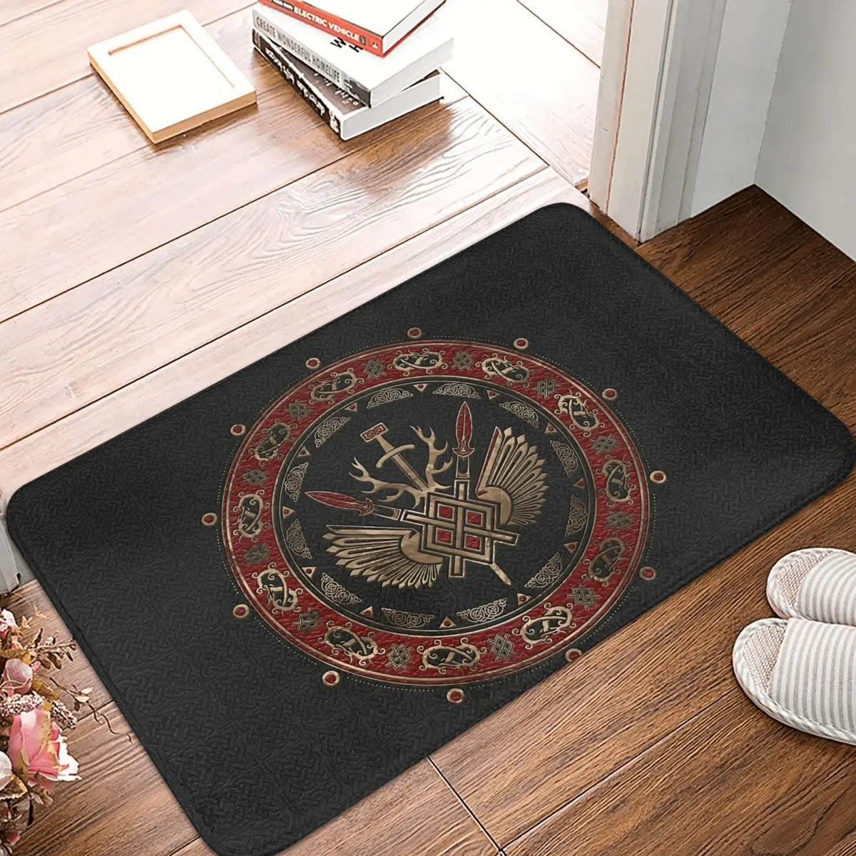 Vikings Non-slip Doormat Gungnir Spear Of Odin Bath Bedroom Mat Prayer Carpet Flannel Modern Decor