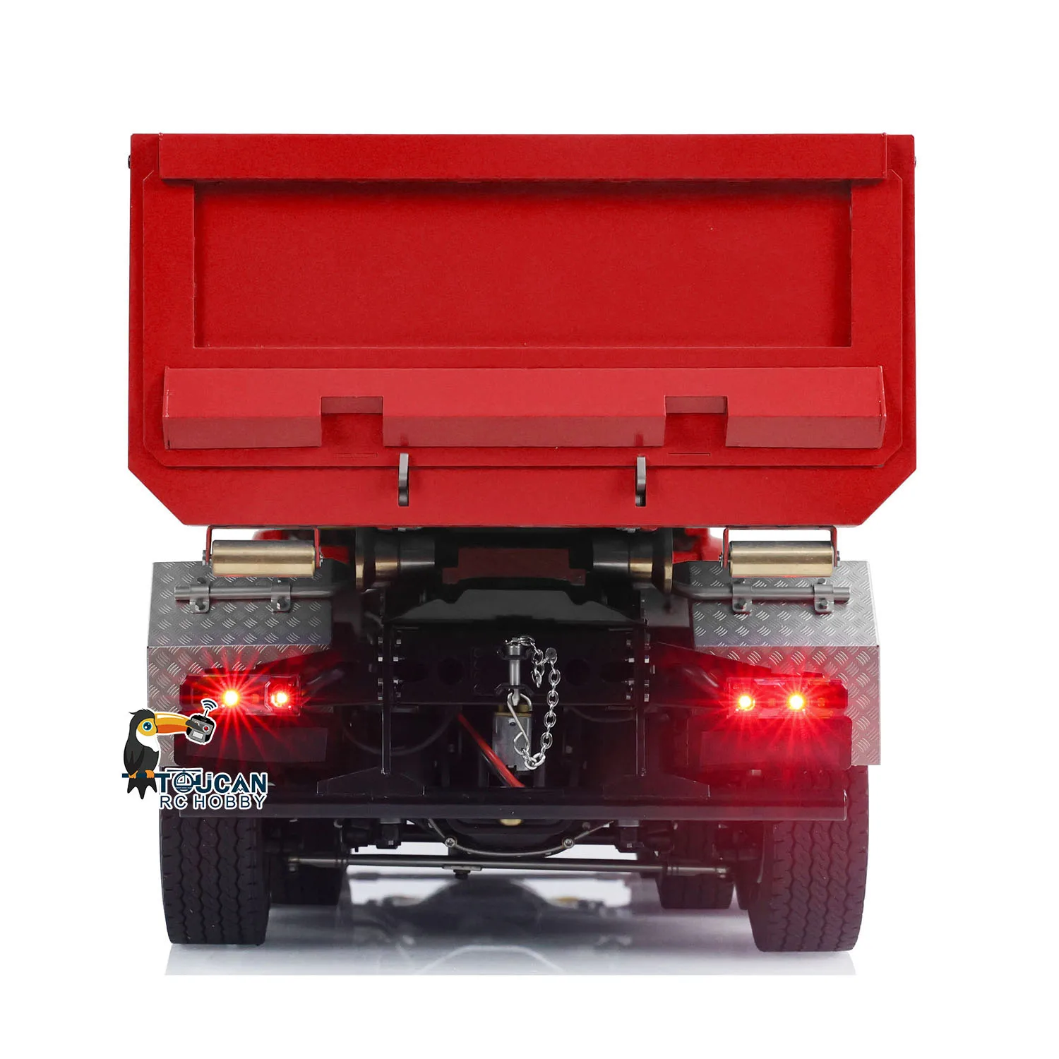 

8x8 Metal 1/14 RC Hydraulic Roll Off Full Dumper Truck Controlled Light Sound 3 Speed Transmission Tipper Car Vehicle Toy Gift