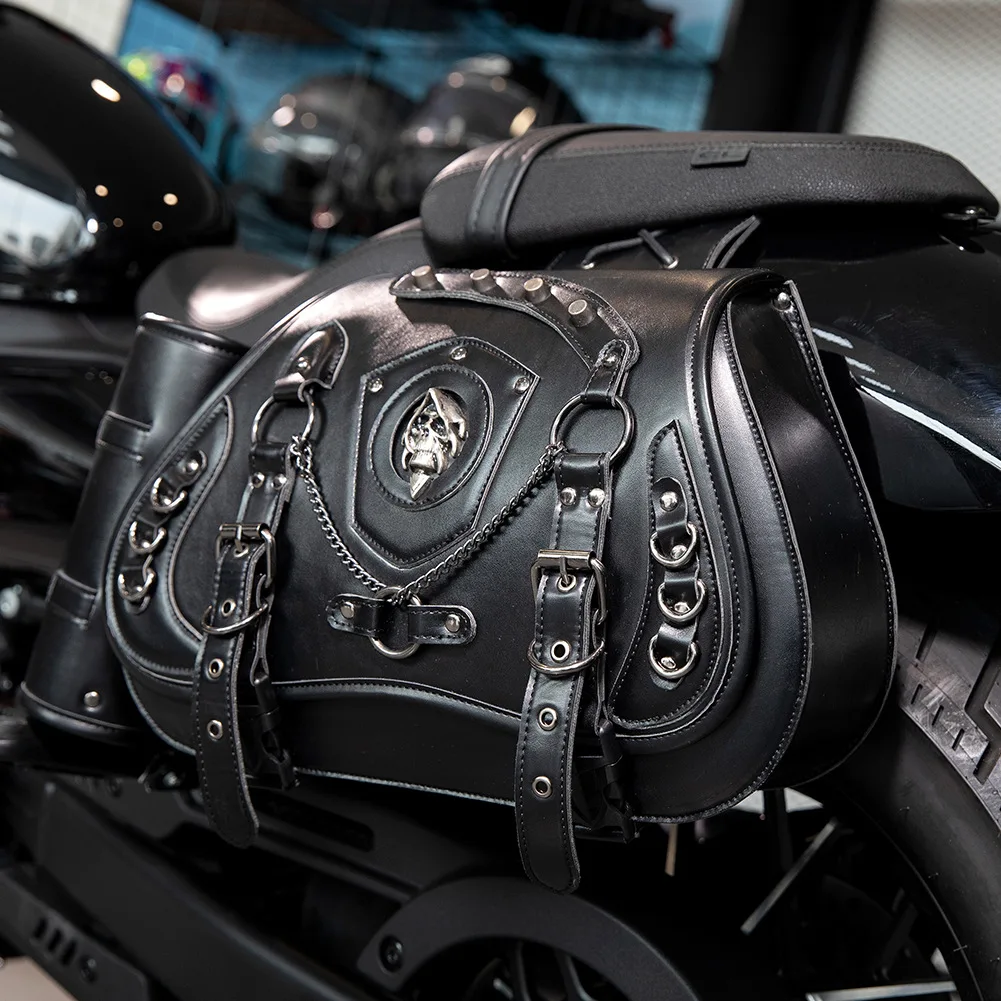 European/American punk style Harley motorcycle luggage bag - Motorcycle rock modification bag - Suitable for multiple models