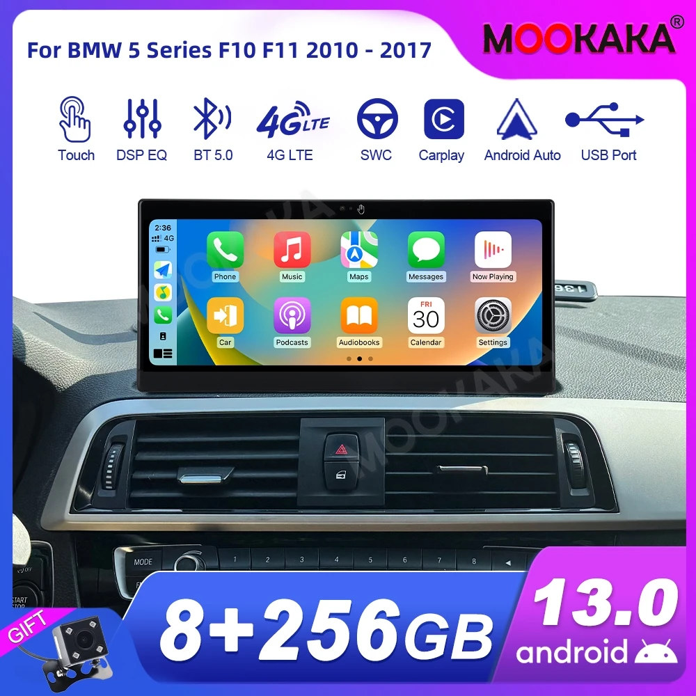 

Автомобильное радио для BMW 5 серии F10 F11 2010-2017 беспроводной Carplay Android авто мультимедийный плеер Controllo Gestuale GPS авторадио