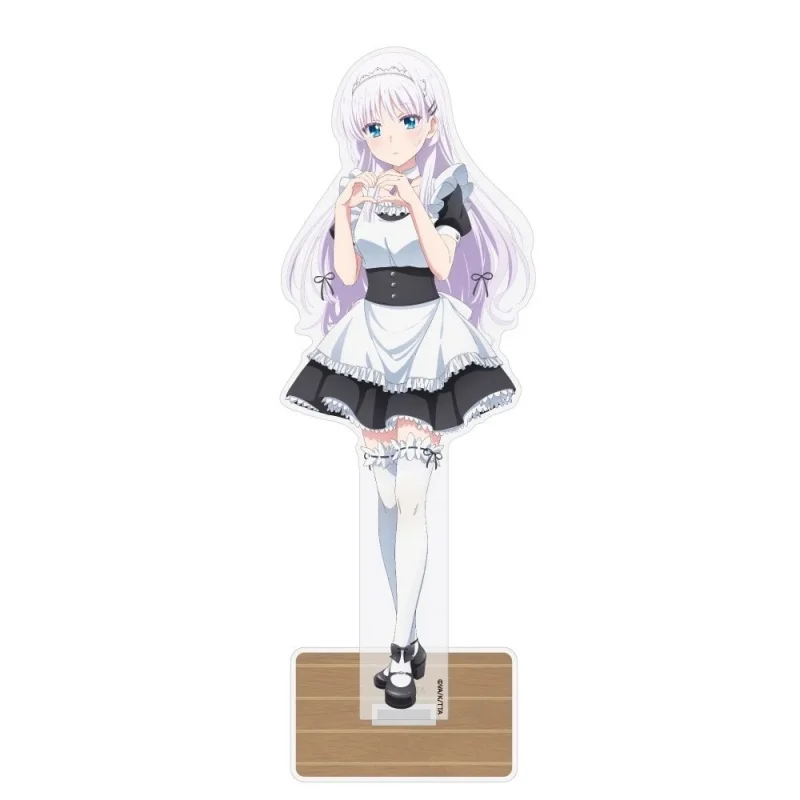 Anime Summer Pockets Maid Serving Girl Ver Shiroha Naruse Acrylic Stand Model Plate Keychains Desk Decorations