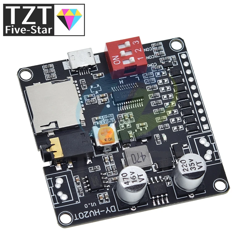 DY-HV20T 12V/24V power supply10W/20W Voice playback module supporting Micro SD card MP3 music player for Arduino