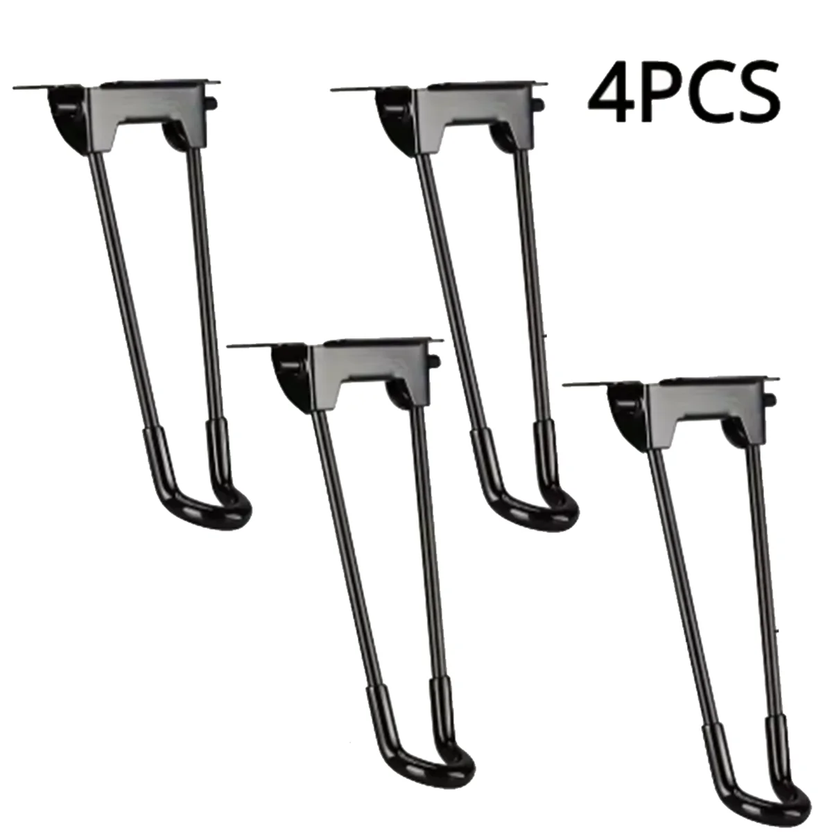 A002 4PCS 18.5CM Metal Hair Clip Furniture Legs, Detachable Folding Design, Protective Floor Suitable for Small Coffee Tables