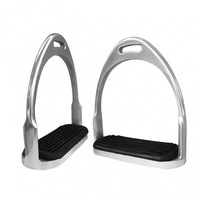 1 Pair Horse Riding Stirrups Aluminium Hose Saddle Stirrup with Rubber Pad Safety Stirrup Knee Ankle Protection