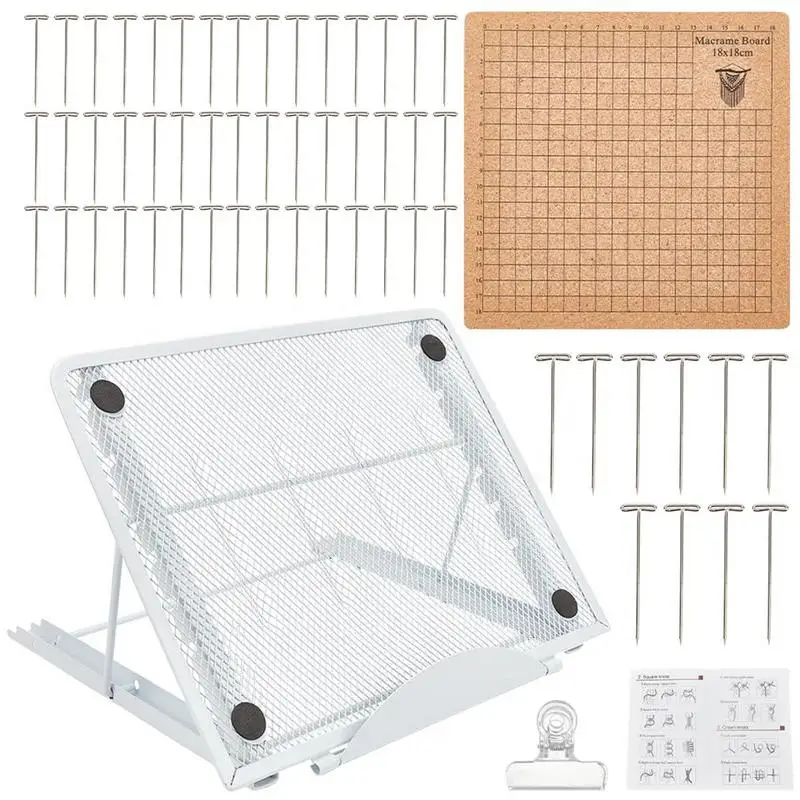 Macrame Board Set Macrame Tools Braiding Adjustable Macrame Tools Knotting Creations Supplies Multi-Purpose Board For Securing &