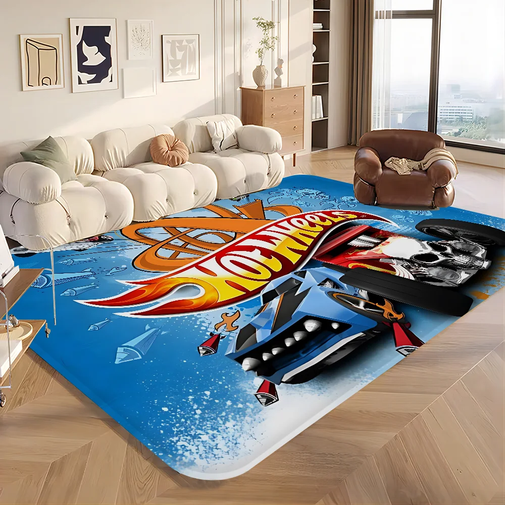 Hot Wheels Cartoon Küchenmatte im nordischen Stil, Schlafzimmer, Wohnzimmer, Fußmatte, Zuhause, Balkon, rutschfest, Willkommensteppich