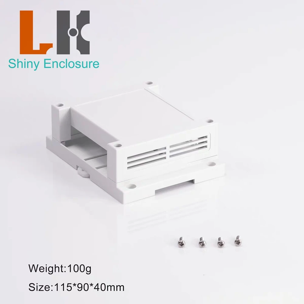 

115x90x40mm Diy Industrial Control Enclosure Fireproof Material Plastic Housing Junction Box Instrument Case Din Rail Enclosure