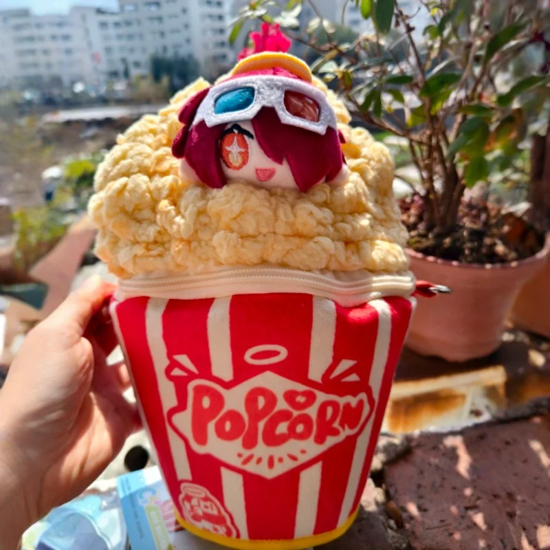 

Original Game Periphery Arknights Exusiai Popcorn 25cm Plush Crossbody Bag Anime Shoulder Bag Cosplay Fan Merchandise Toy