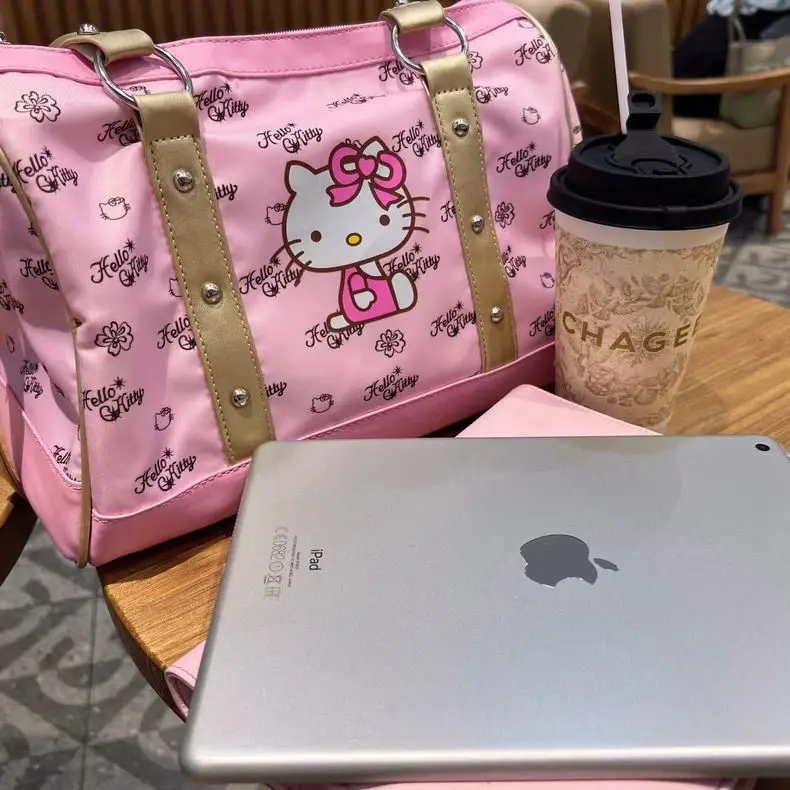 Sac à bandoulière portable Anime Hello Kitty Boston, sac d'oreiller mignon de dessin animé, mode Kawaii Girly Coussins, cadeau initié, Y2K, automne