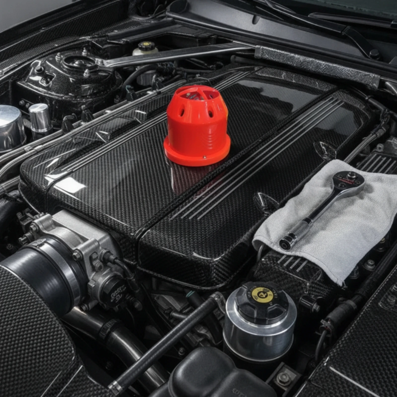 Air Intake Dome-Shaped Filter 76mm Dome-Shaped-Style Air Filter Easy Installation Reliable for Tuner, Engine Bay