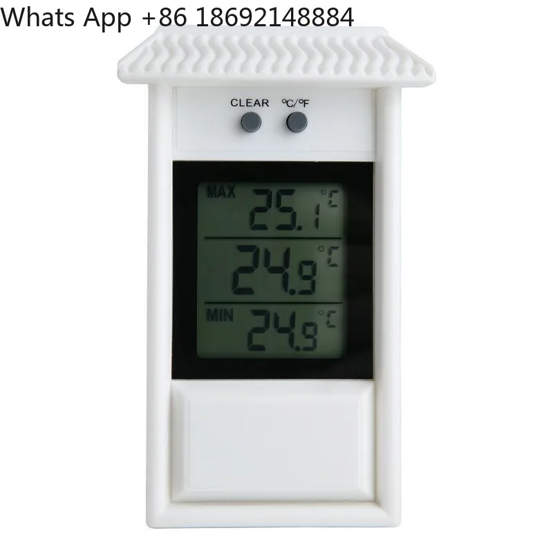 New Outdoor Electronic Thermometer Waterproof Refrigerator Thermometer with Size Temperature Value and Memory Function