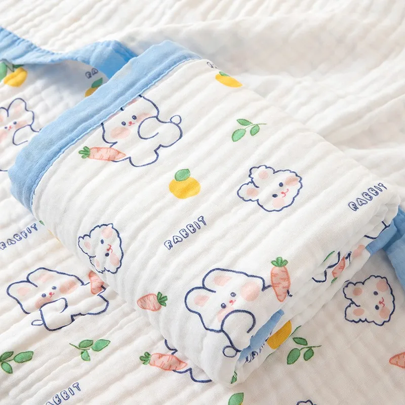 110x110cm Newborn Baby Cotton Blanket Summer Bedding Babies 6 Layers Throw Blanket Muslin Squares Receiving Blanket