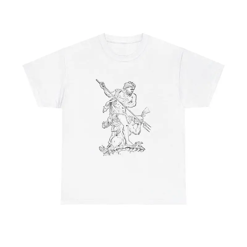 Vintage Poseidon Art T Shirt cool trident drawing greek mythology ancient gift