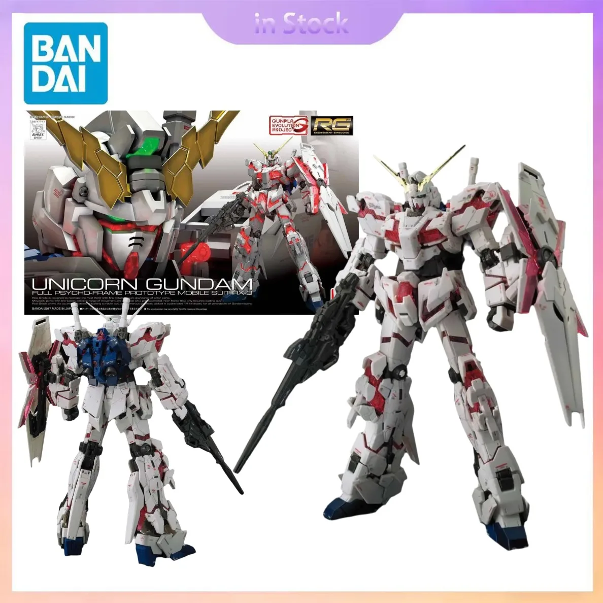 

Оригинальный набор для сборки модели Bandai RG 25 1/144 Gundam Unicorn Rx-0 Destroy Mode, аниме-фигурка для коллекционеров и подарков