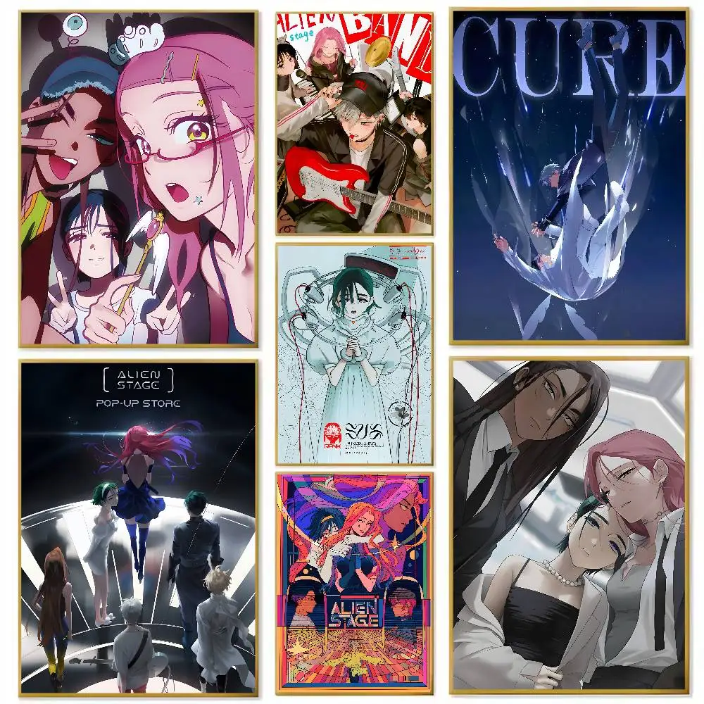 Anime A-Alien stage Poster Paper Print Home Living Room Bedroom Entrance Bar Cafe Art Painting Decoration