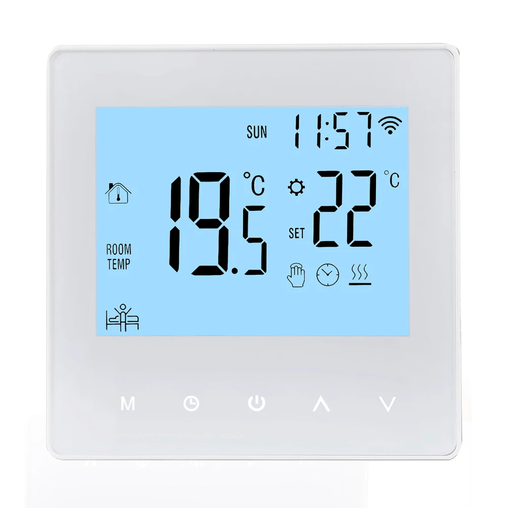 Smart Tuya WiFi Thermostat 16A Digital Programmable LCD Display Underfloor Heating Temperature Controller Digital Intelligent