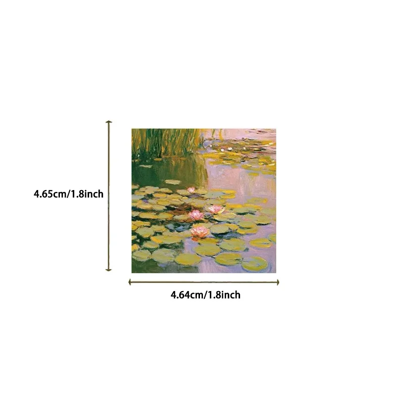 56Sheets Oil Painting Landscape Stickers Vinyl Decals For Luggage And Notebooks Assorted Small Sizes Graffiti Cup