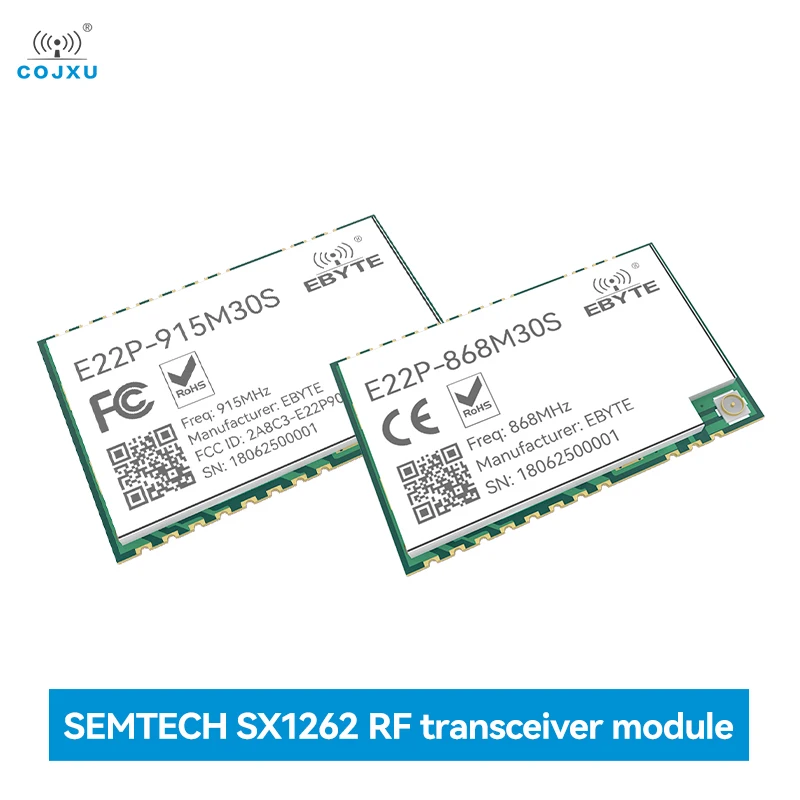 868/915M SX1262 LoRa Spread Spectrum Transcevier Module COJXU E22P Series Low Power 30dBm 12KM Build-in PA+LNA+SWA ESD TXCO SPI
