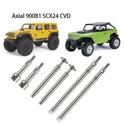 Axial SCX24 Stainless Steel Front Rear Steering Axle CVD DriveShaft  Dog Bone Cup Wheel Shaft for 1/24 AXI00004 B17 90081 RC Car