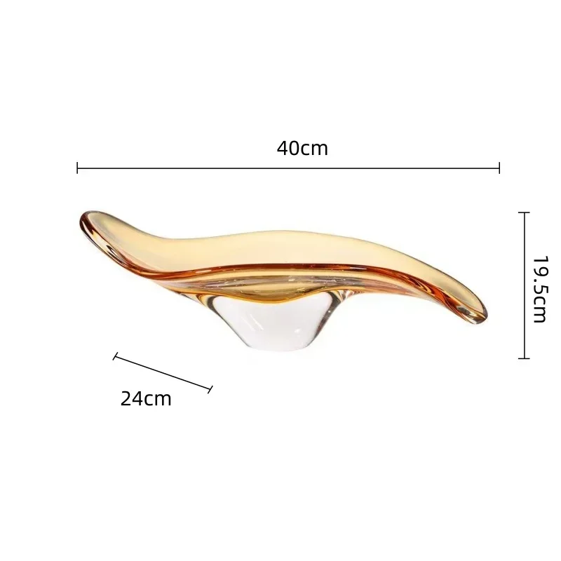 2026 Unique Geometric Glass Bowl Fruit Platter Tray Desktop Storage Container Household Ornaments Transparent Tray Home Decorati