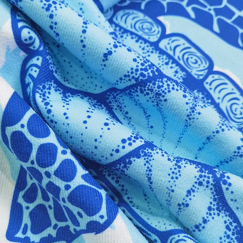 Sea Turtle Beach Towel Soft Microfiber Quick Dry Large Bath Towels Hooded Cloak Wetsuit Kids Girls Poncho Bathrobe For Swim Surf