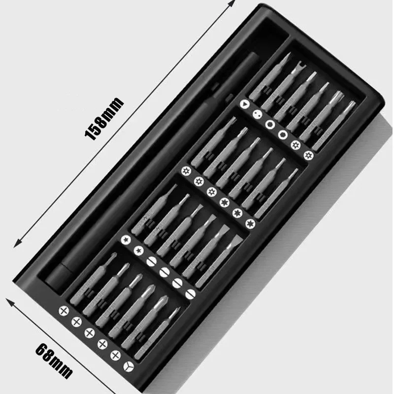 SHENHAOXU Precision Screwdriver Set 25 in 1 Mini  Precision Magnetic Bits Repair Tool Kit for for iPhone Macbook iPad Glasses