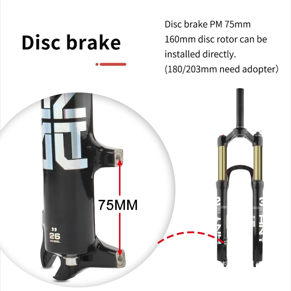 Bolany MTB Fahrrad gabel Solo Air Fahrrad Vorderrad aufhängung 1/26/27/29 Zoll gerade/konische Rohrs perre Magnesium legierung Quick release