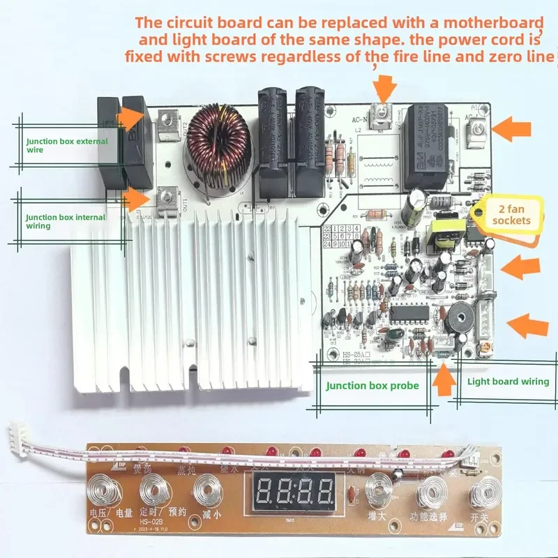 for 3500W induction cooker repair motherboard replacement light board set identical shape compatible spare parts easy install