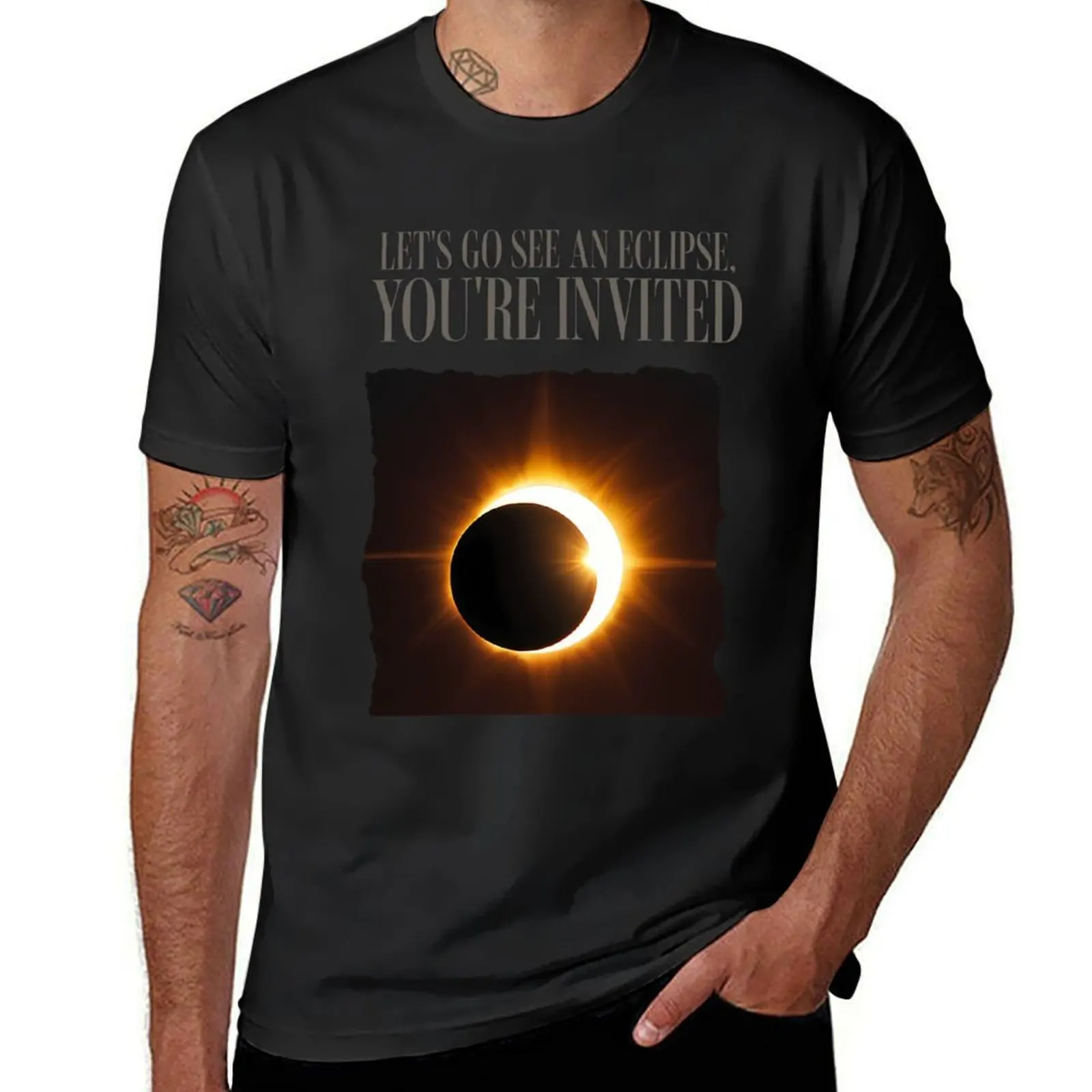 Digital Art that Awakens Senses: Eclipse and its Cosmic Splendor T-Shirt korean fashion anime t shirts for men