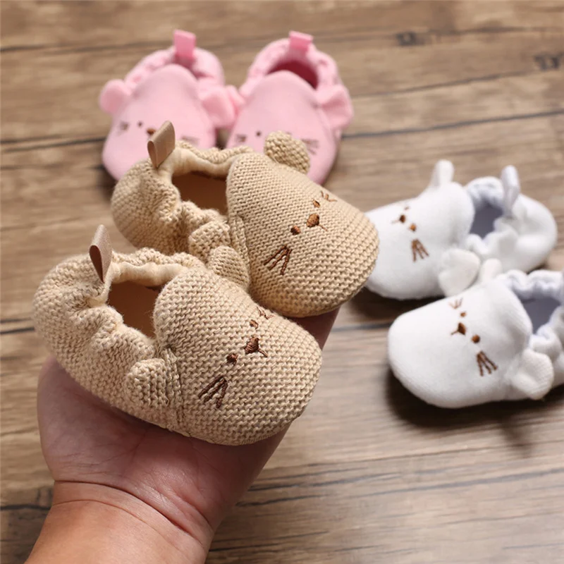 Newborn Infant Baby Shoes Casual Boys Girls Printing Anti-Slip Flat Crib Shoes First Walkers For 0-18Months