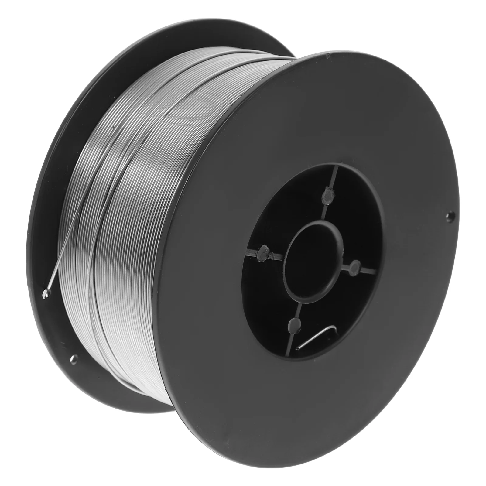 Bobina di filo per saldatura Mig in acciaio al carbonio senza gas Bobina di filo con anima senza gas 08 mm 1 kg (Argento) Filo per saldatura senza gas