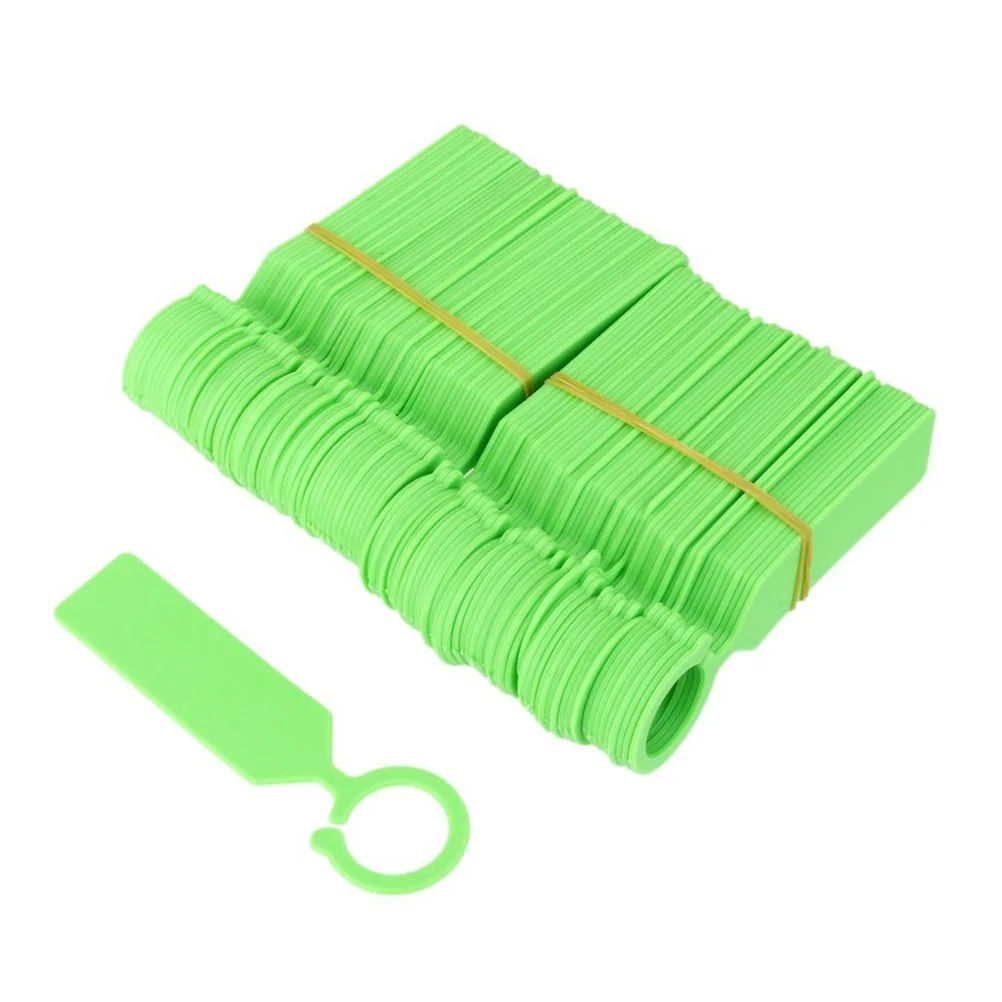 

100 шт. этикеток для садовых растений из полипропилена, зеленые бирки для деревьев 11x24 см, устойчивые к погодным условиям, для питомников и теплиц, подвесные ярлыки