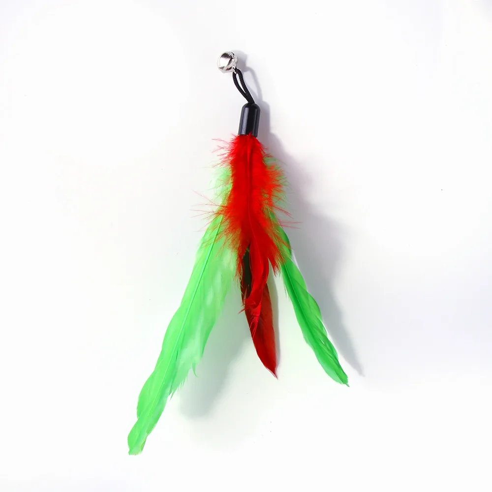 Retractable Pet Cat Caterpillar Feather Replacement Head Toy Set Funny Cat Stick Fishing Rod Cat Toys Interactive Pet Products