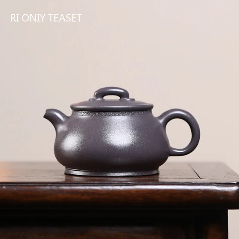 

140ml Chinese Yixing Purple Clay Teapot Kettle Beauty Tea Infuser Handmade Zisha Tea Pot Household Retro Tea Set Teaware Gifts