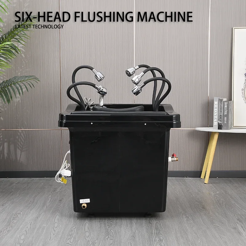 Brand New Six Head Flushing Instrument Head Neck Body Therapy Water Strong Impulse Hair Salon Beauty SPA Shampoo Basin