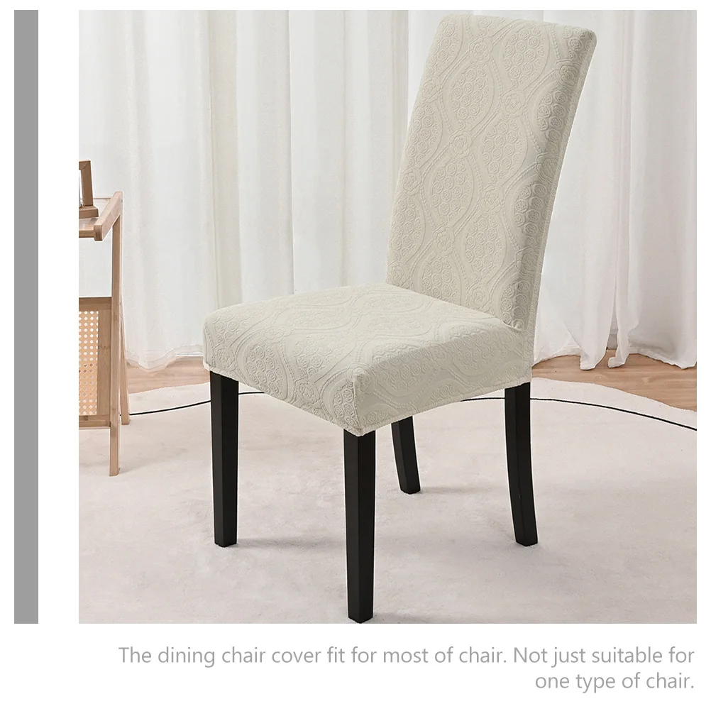

Dining Chair Kitchen Seat Covers Stretch Chair Covers For Dining Room Elastic Beige Chairs Home Hotel Party Wedding Fits Most